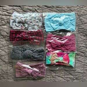 BUNDLE - lot of 7 new baby or toddler headband bows